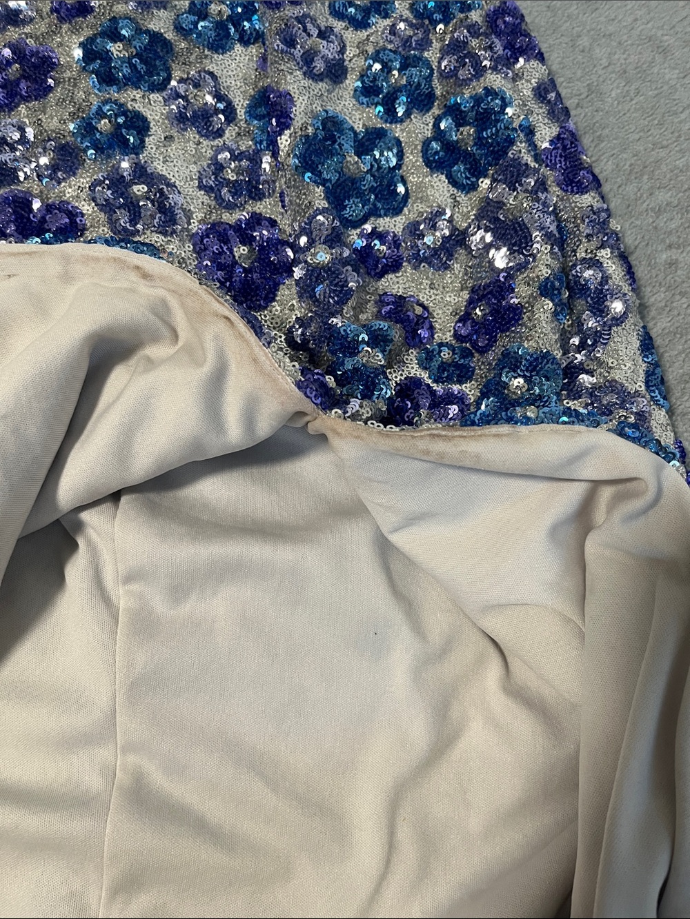 B Smart Floral Sequin Maxi Dress Size 9 10 Event - Picture 13 of 14